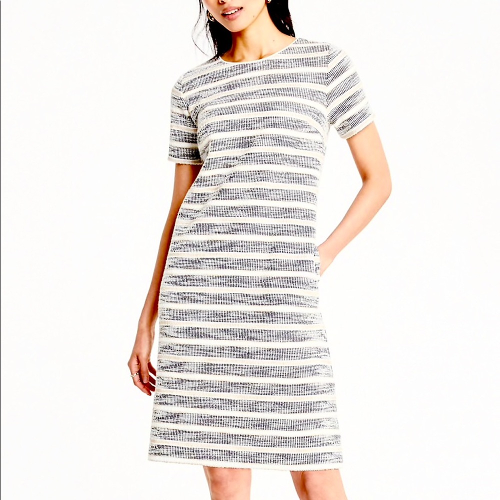 NWT Ann Taylor Textured Stripe Knit Shift Dress